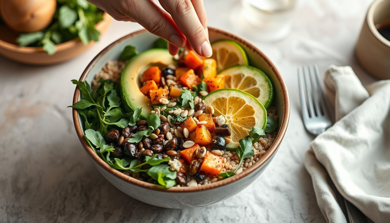 Healthy home cooking bowl
